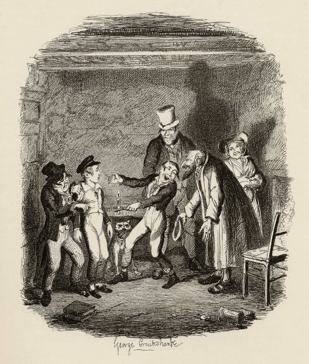 Recepción de Oliver por Fagin y los chicos, de 