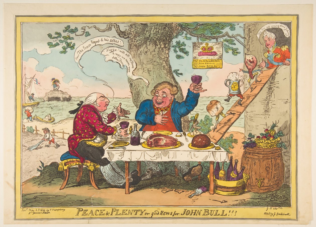 Paz y abundancia o Buenas noticias para John Bull!!! de George Cruikshank