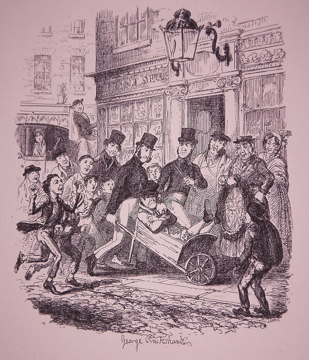 Carterista capturado por la policía, principios del siglo XIX (grabado) de George Cruikshank