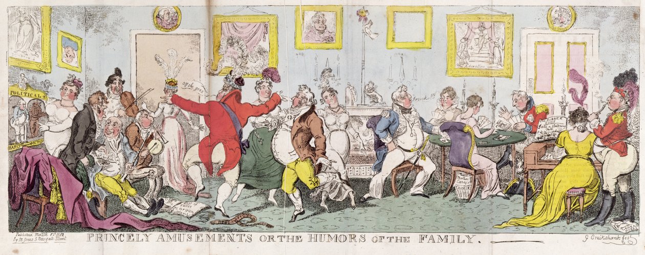 Diversiones principescas o Los humores de la familia de George Cruikshank