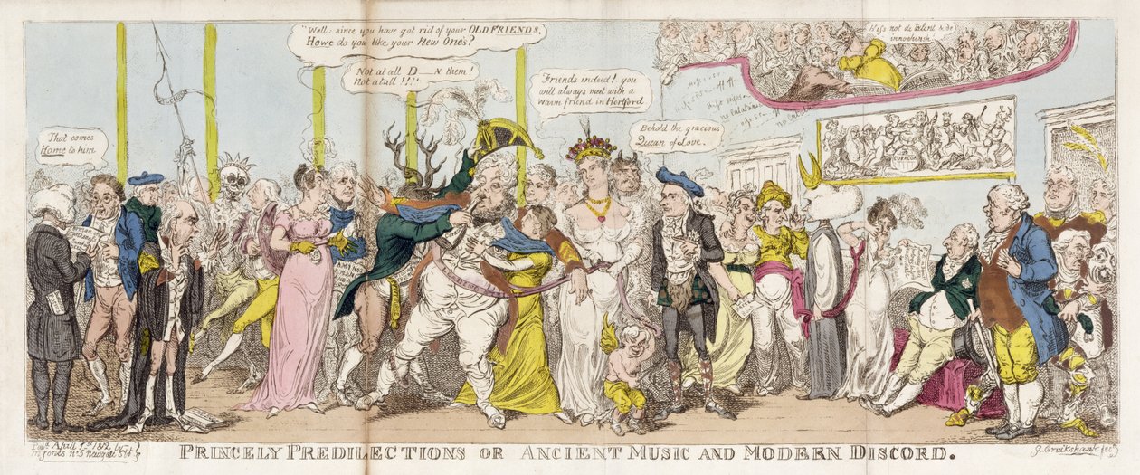 Predilecciones Principescas o, Música Antigua y Discordia Moderna de George Cruikshank
