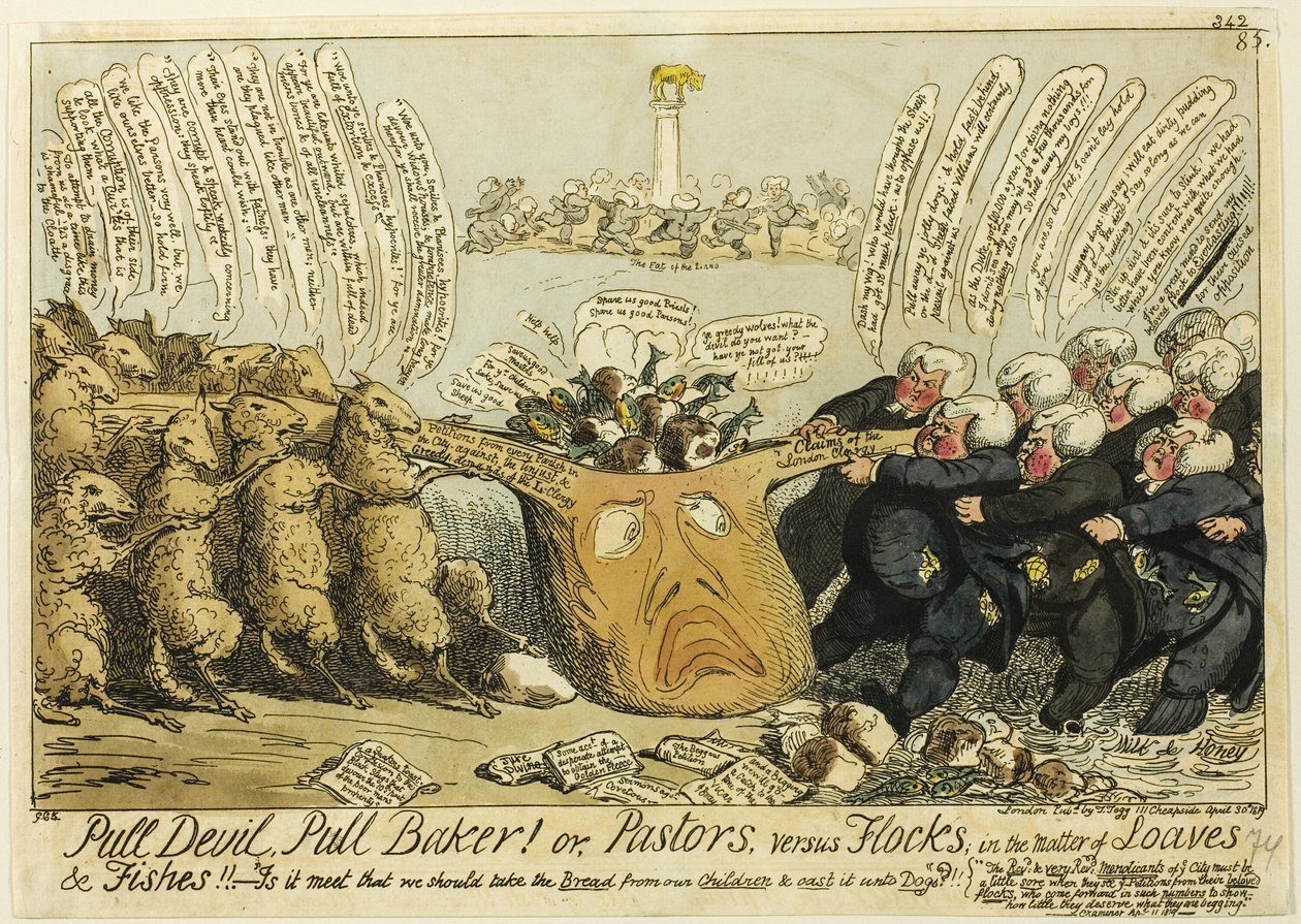 ¡Tira Diablo, tira Panadero! de George Cruikshank