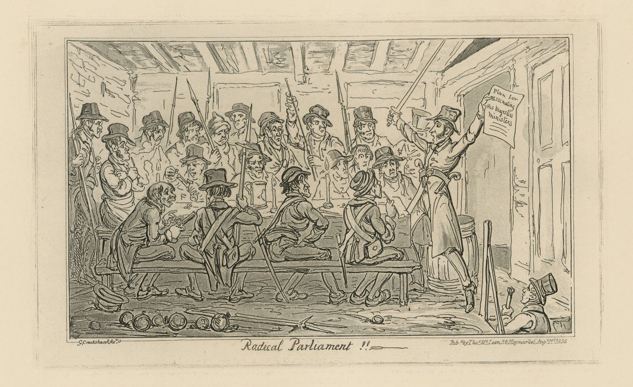 Parlamento radical (grabado) de George Cruikshank