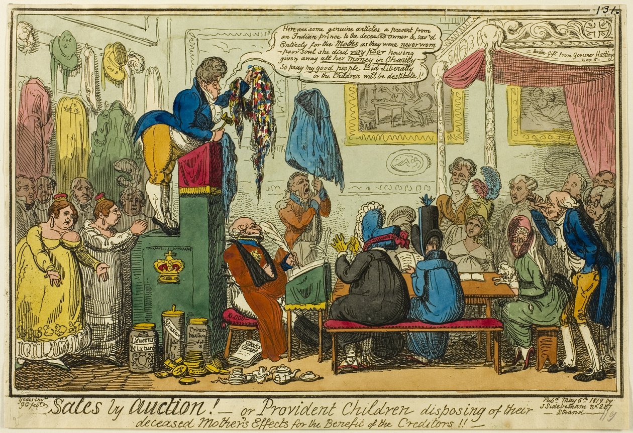 Ventas por subasta de George Cruikshank