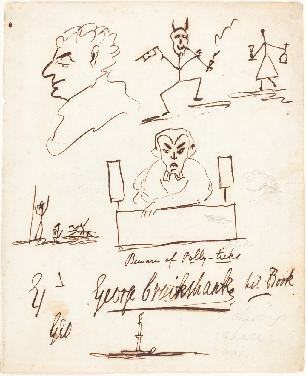 Bocetos satíricos de George Cruikshank