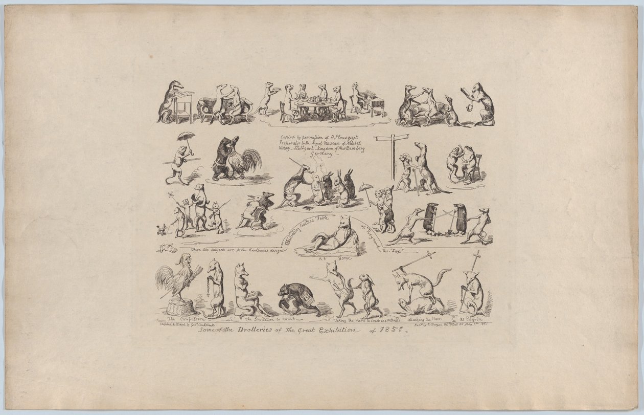 Algunas de las bufonadas de la Gran Exposición, 1851 de George Cruikshank
