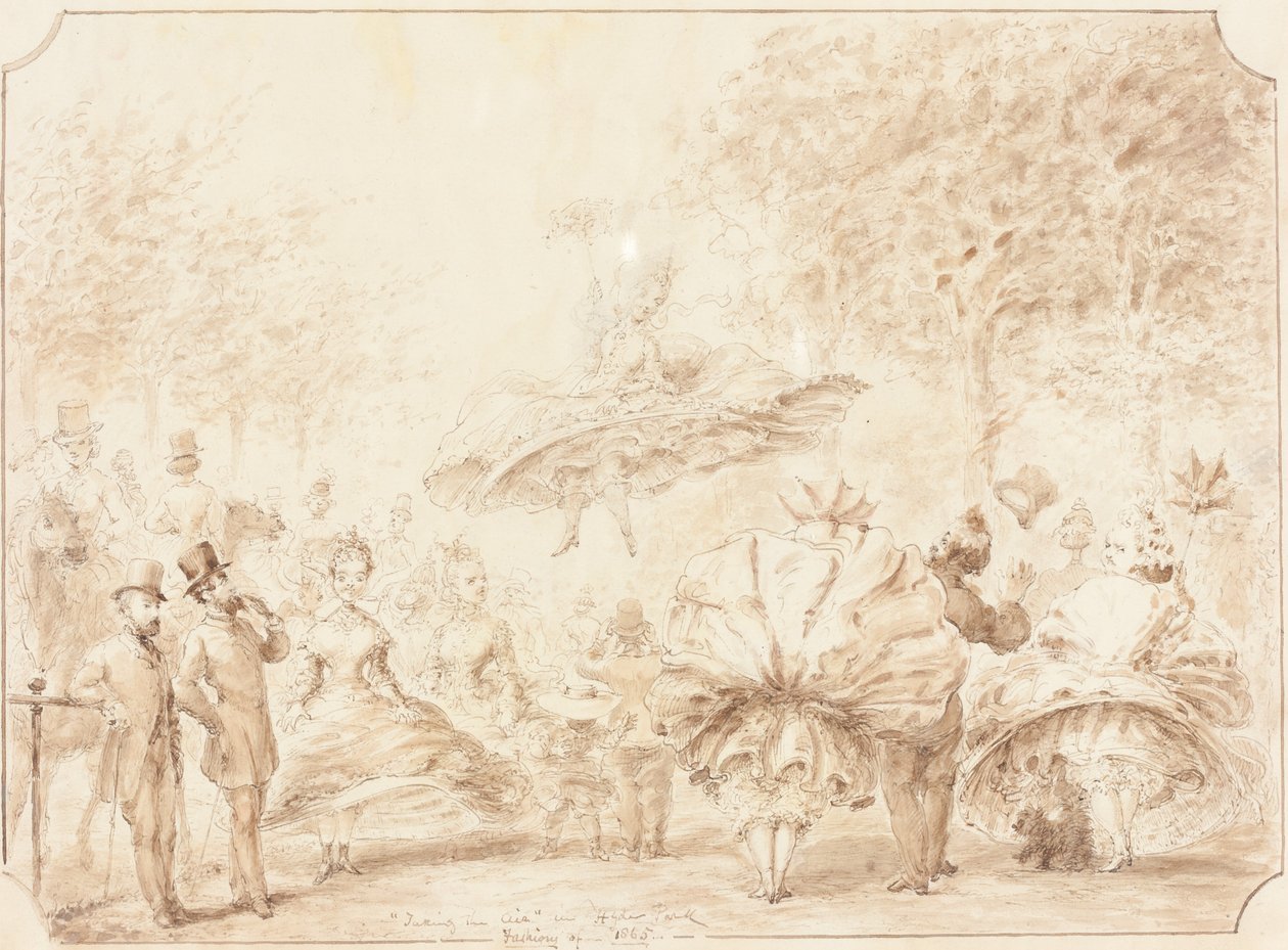 Tomando el aire en Hyde Park de George Cruikshank