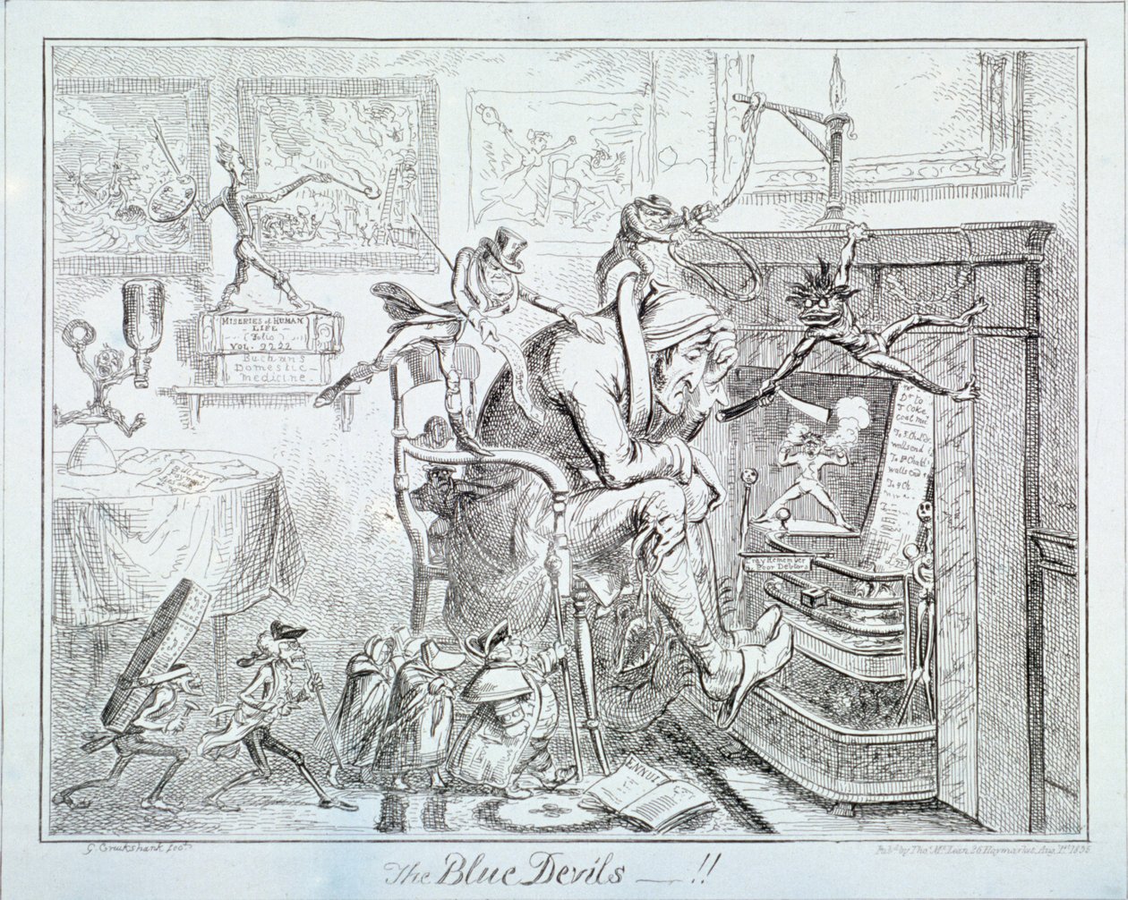 Los demonios azules, 1835 de George Cruikshank
