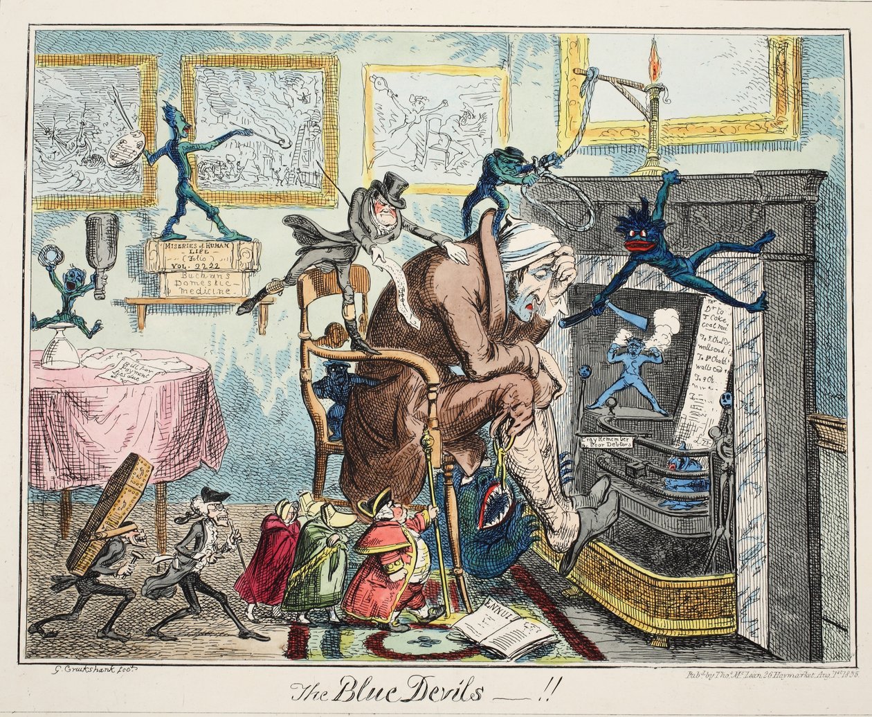 Los Demonios Azules, pub. 1835 de George Cruikshank