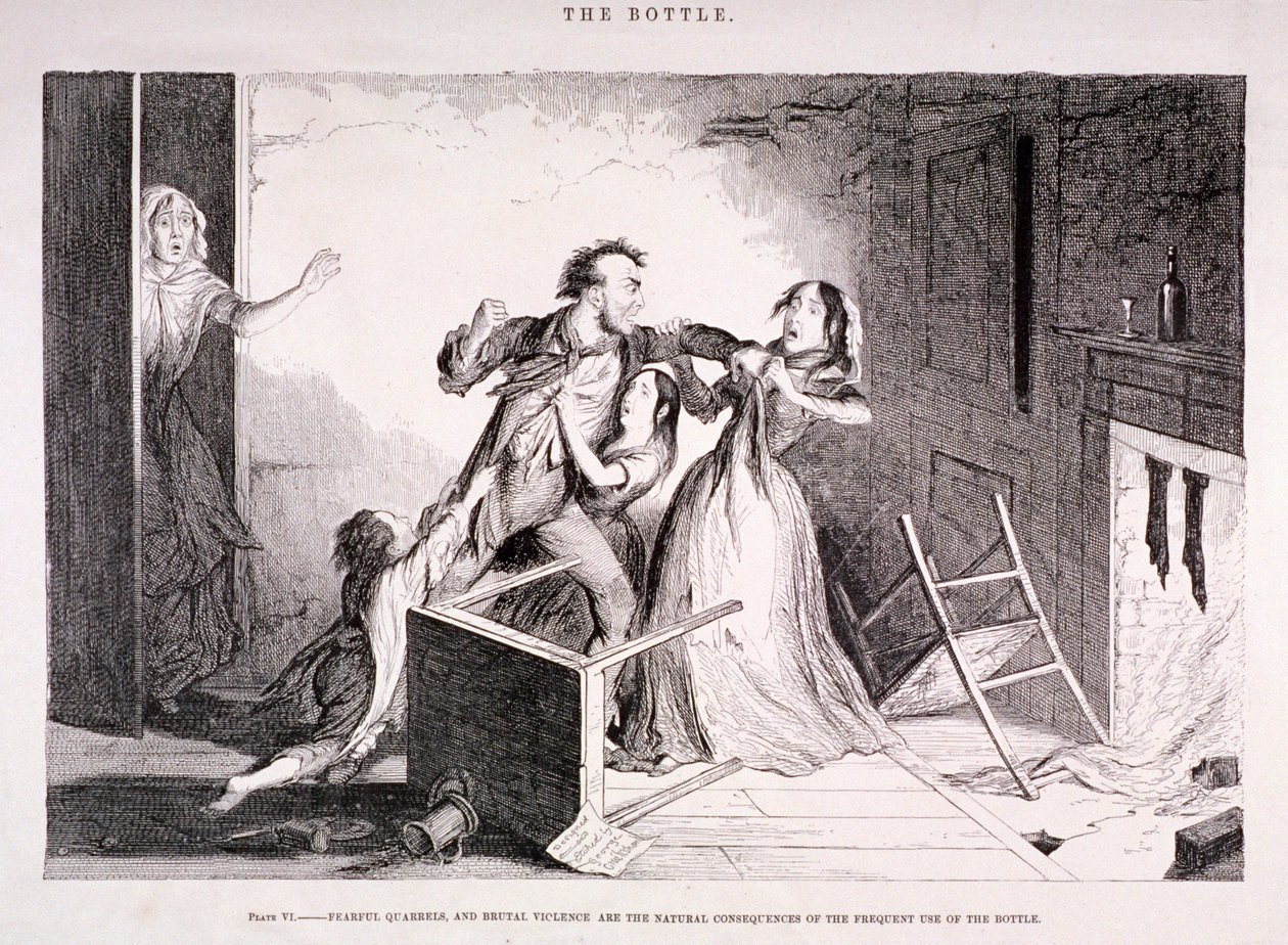 La botella, 1847 de George Cruikshank