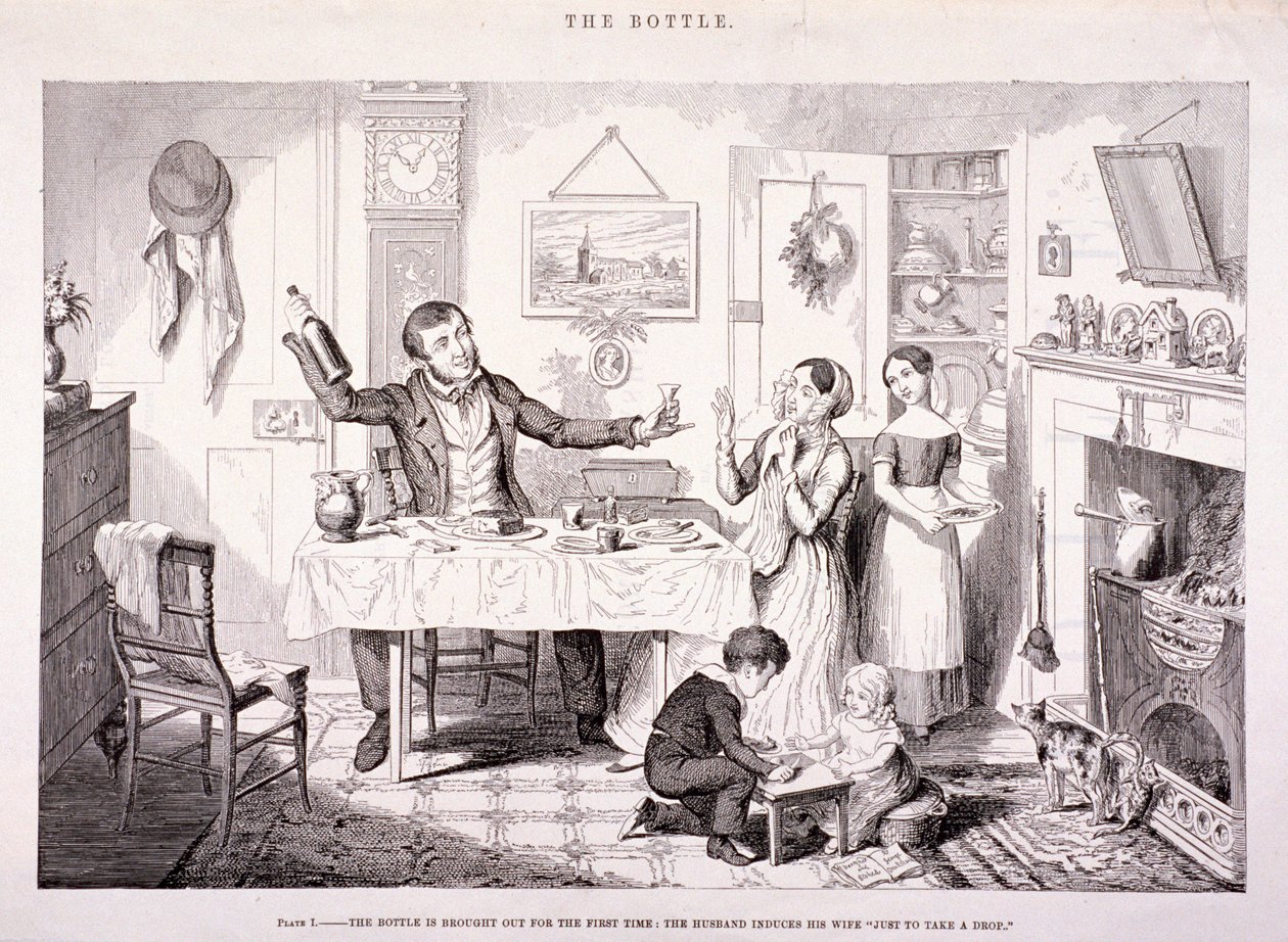 La Botella, 1847 de George Cruikshank
