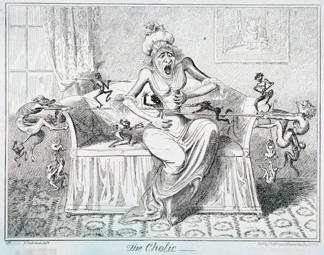 El Cólico, 1835 de George Cruikshank