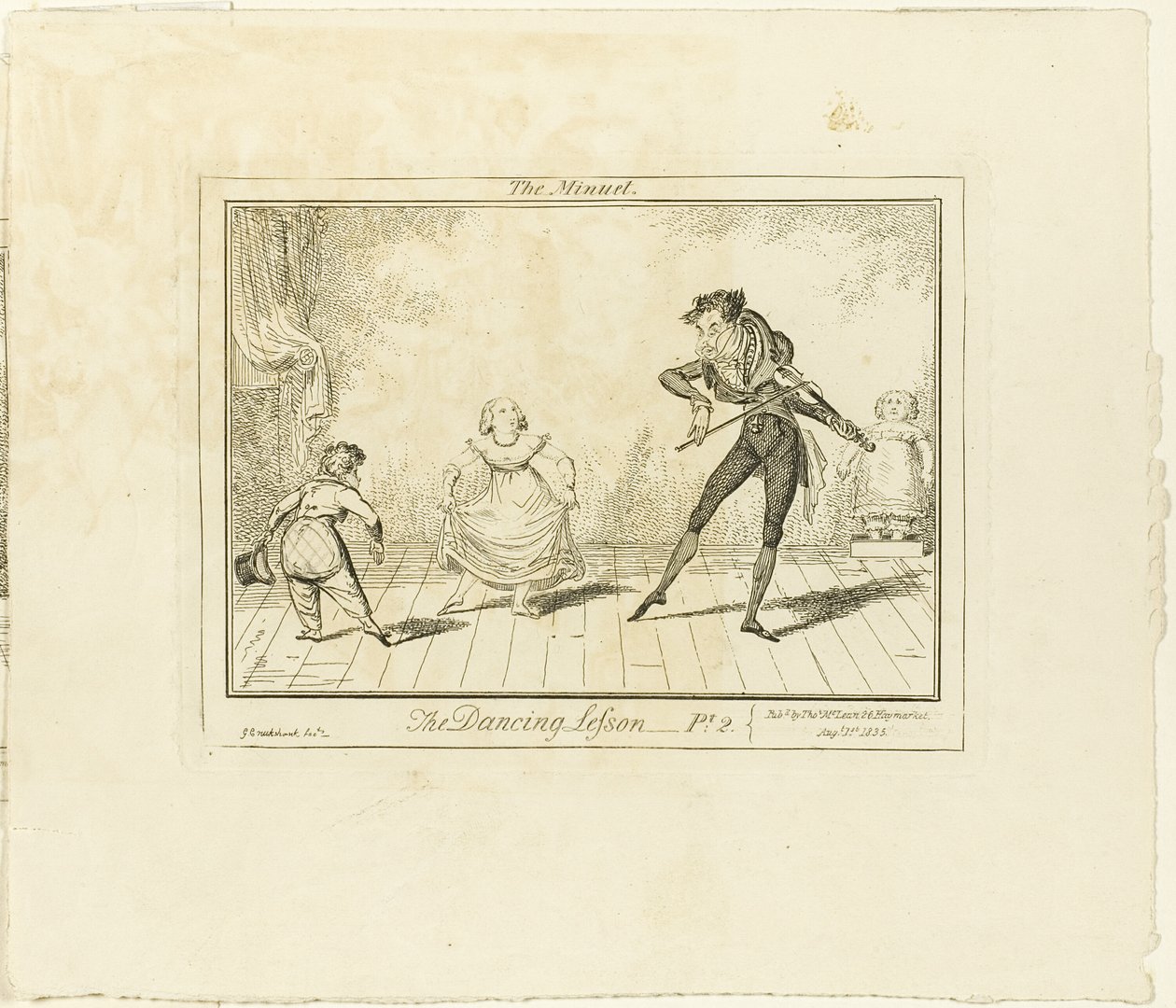 La lección de baile, Parte 2: El minué de George Cruikshank