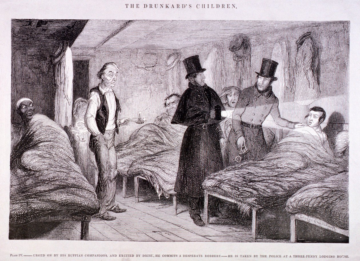 Los hijos del borracho, c. 1847 de George Cruikshank