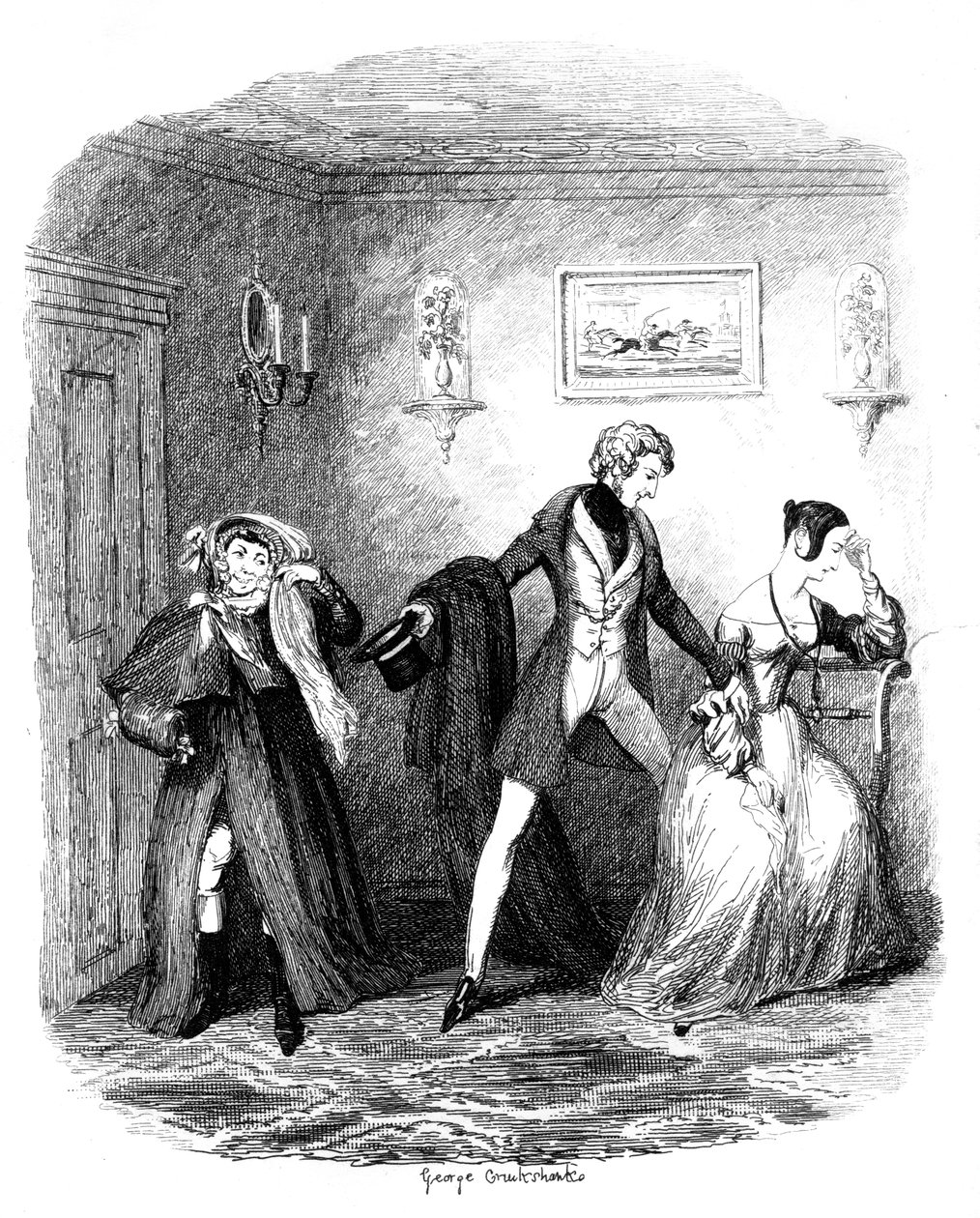 La fuga, principios-mediados del siglo XIX de George Cruikshank