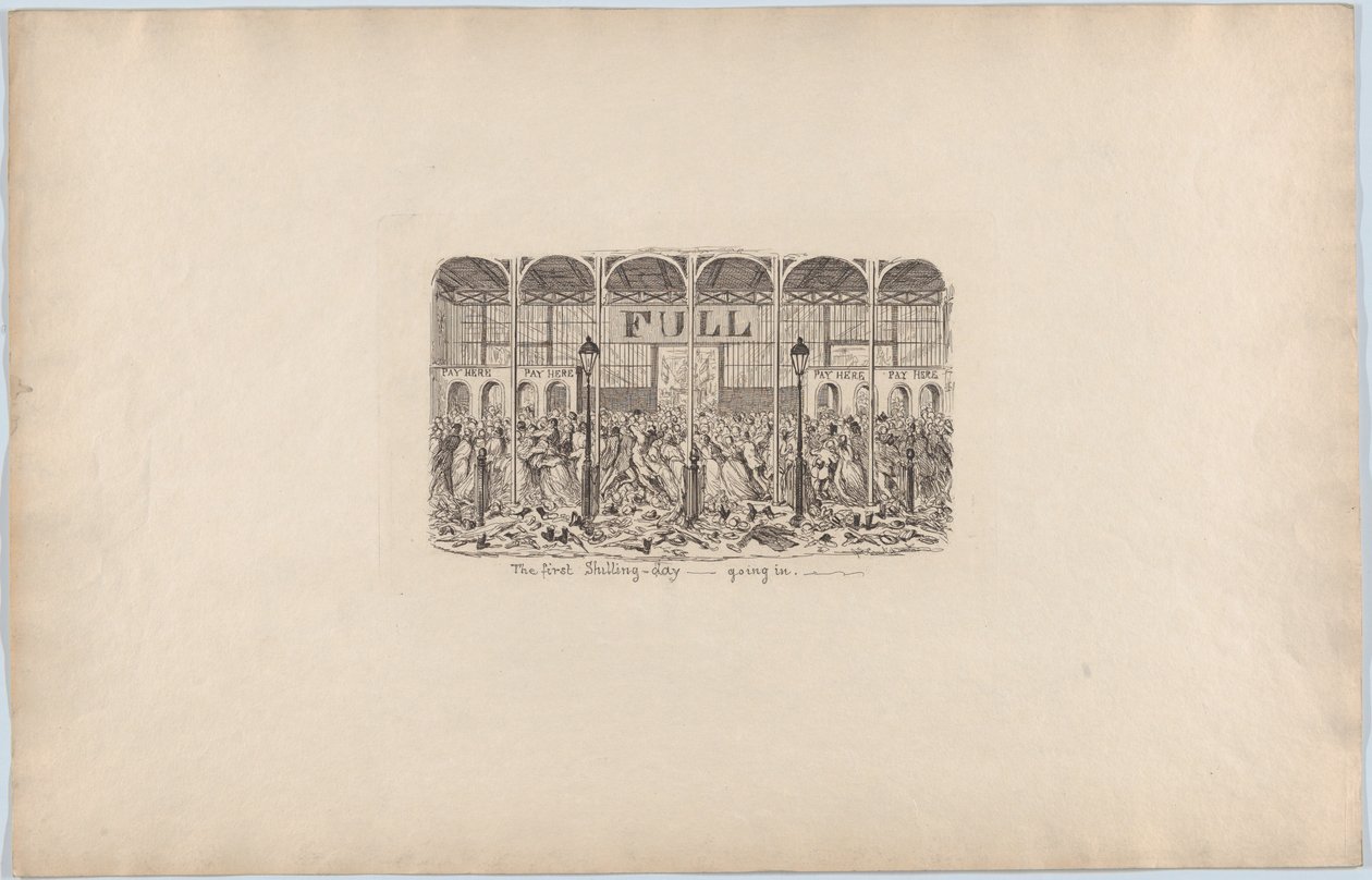 El primer día del chelín - Entrando de George Cruikshank