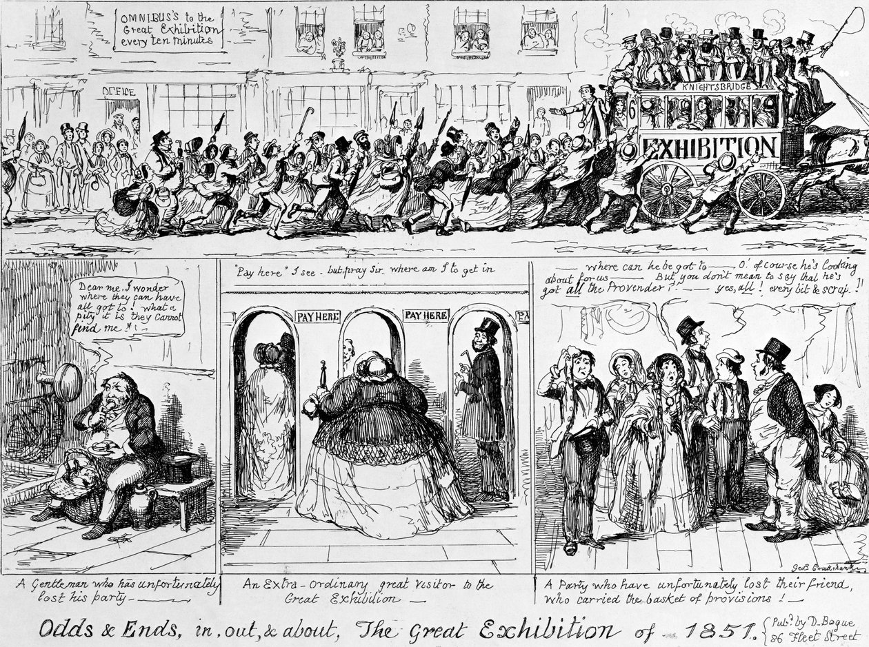 La Gran Exposición de 1851 en Hyde Park, Londres de George Cruikshank