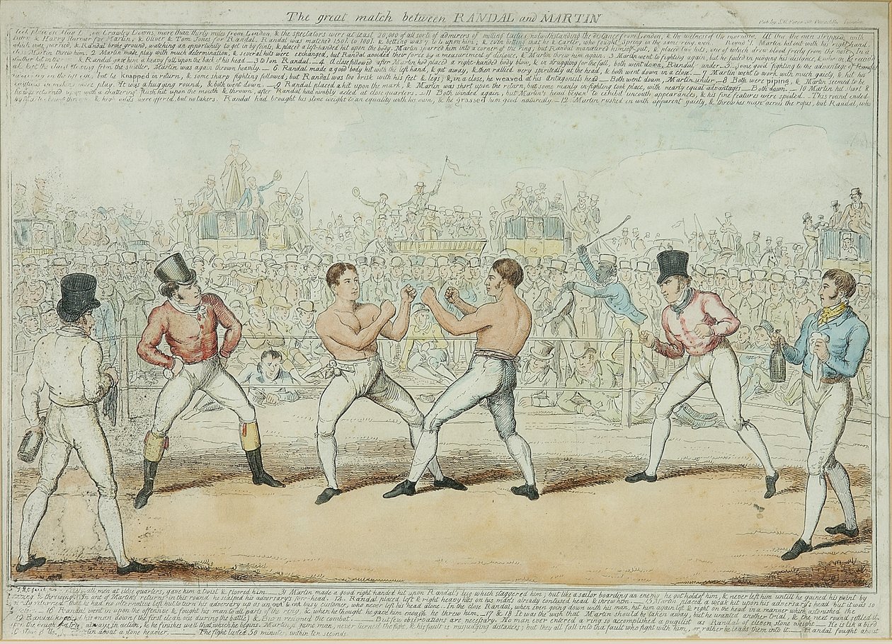 El gran combate entre Randall y Martin de George Cruikshank