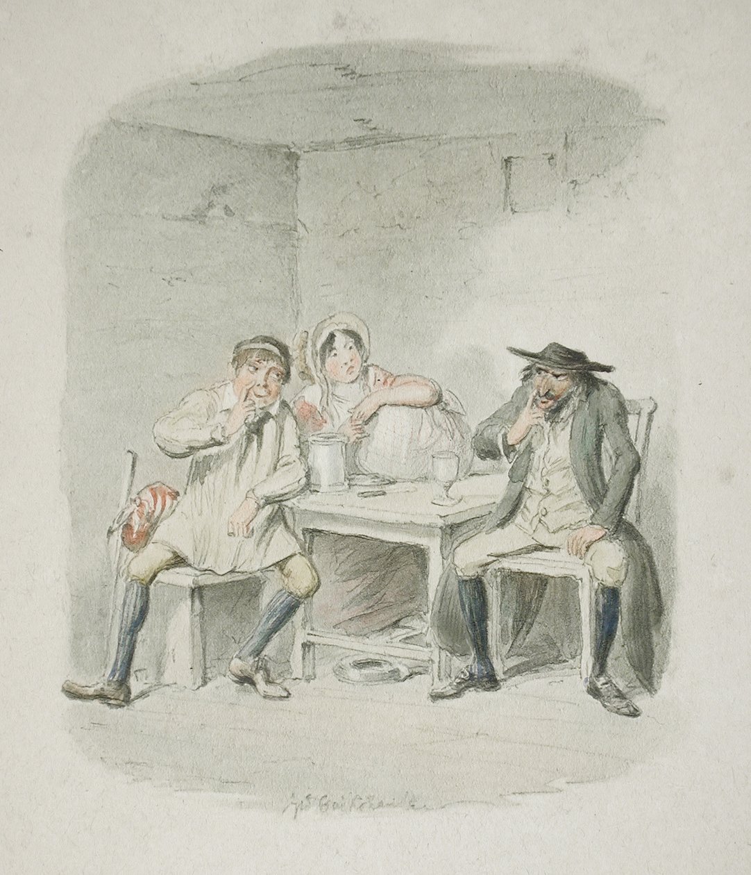 El judío y Morris Bosle empiezan a entenderse de George Cruikshank