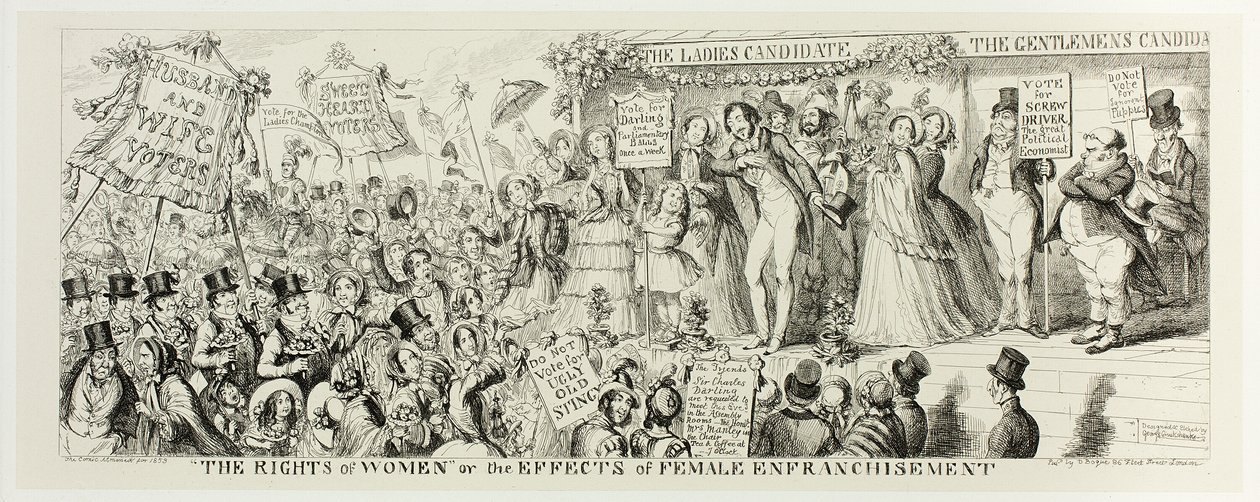"Los derechos de la mujer" o los efectos de la franquicia femenina desde los grabados en acero de George Cruikshank hasta los almanaques cómicos: 1835-1853 de George Cruikshank