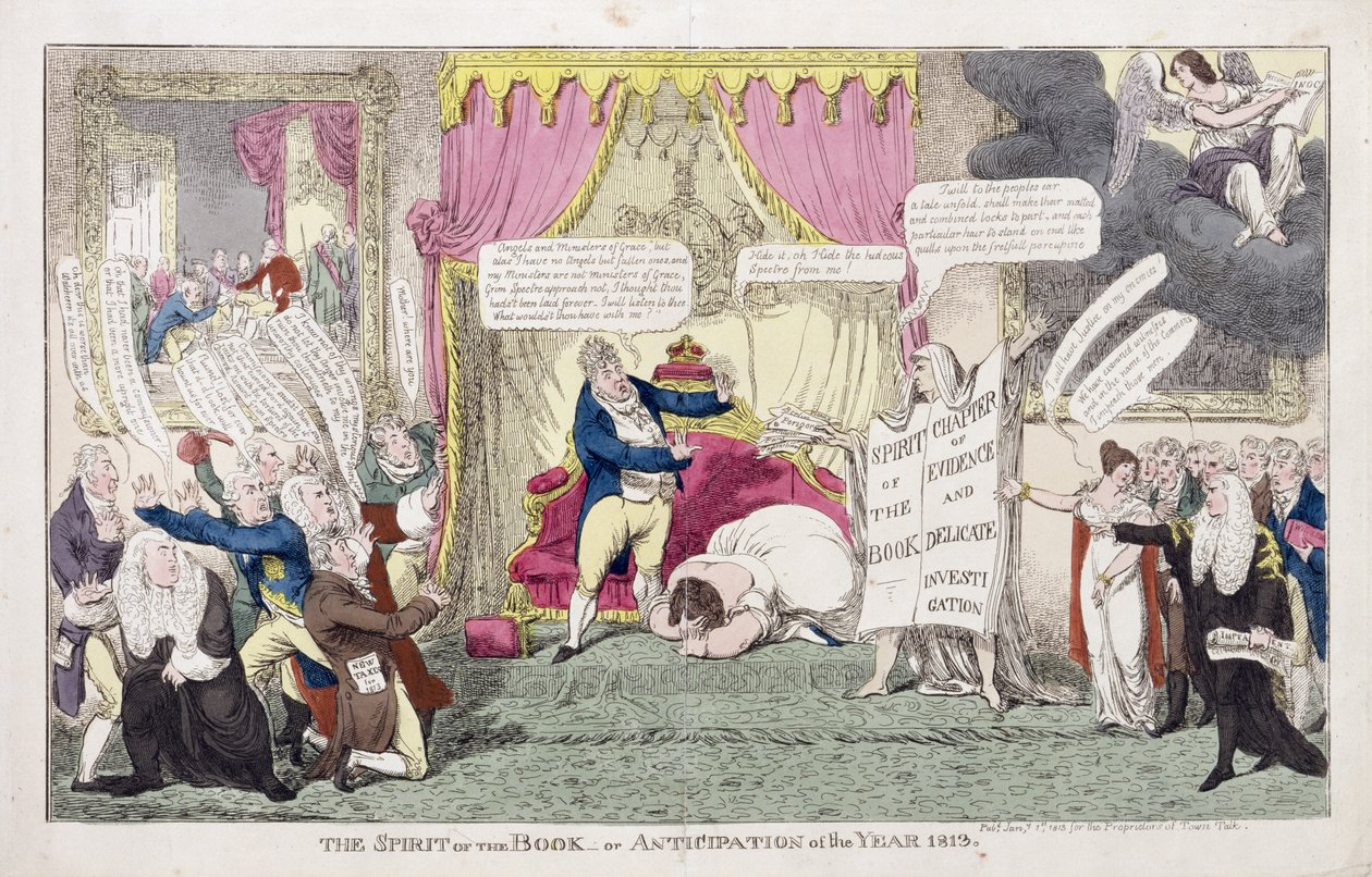 El espíritu del libro o, Anticipación del año 1813 de George Cruikshank