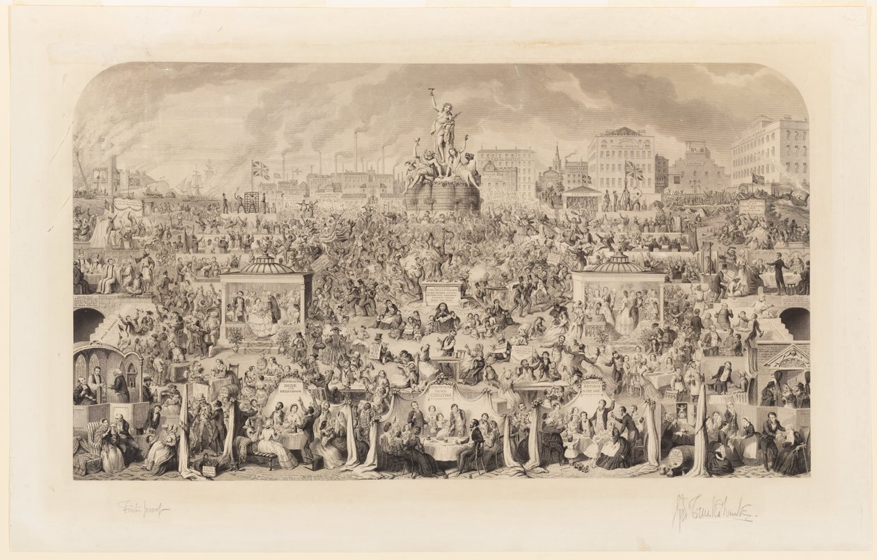 La adoración de Baco de George Cruikshank