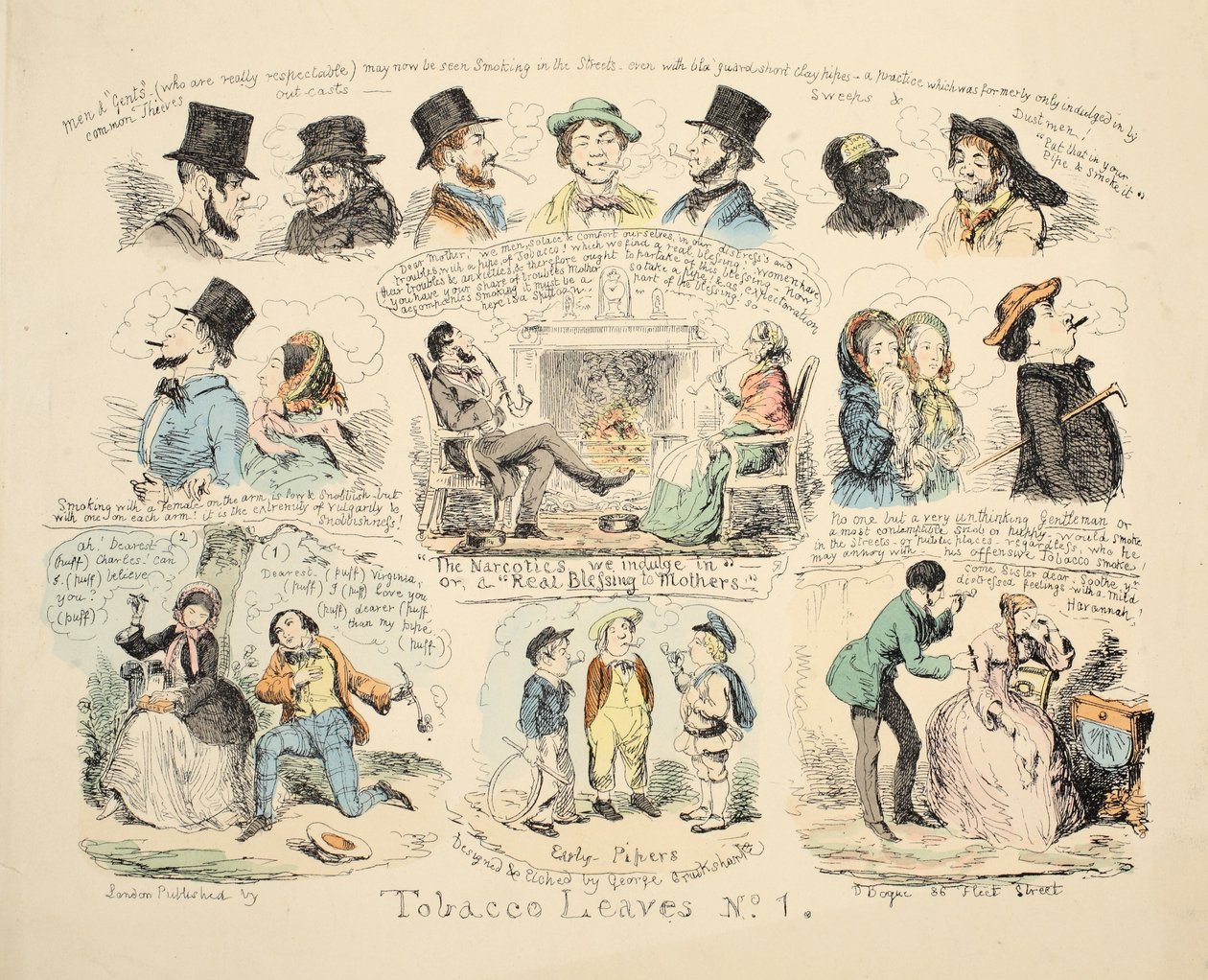 Hojas de tabaco No. 1 de George Cruikshank