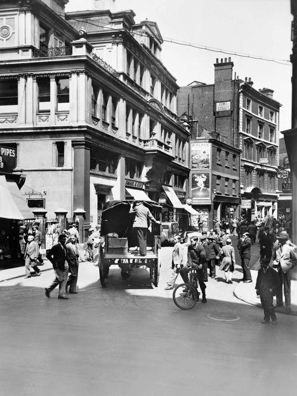 Calle Leadenhall mirando al oeste, Ciudad de Londres, antes de 1933 de George Davison Reid