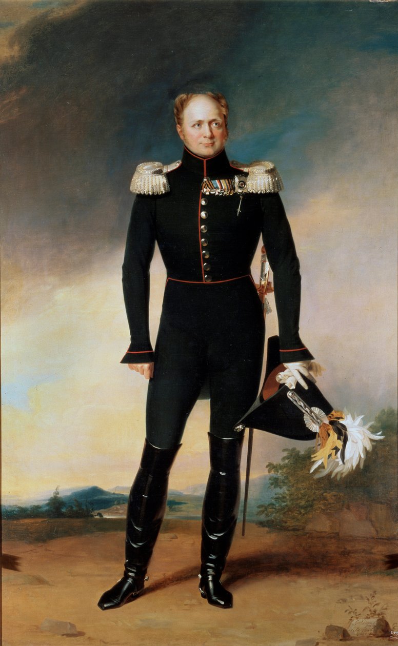 Retrato del Emperador Alejandro I, 1825 de George Dawe