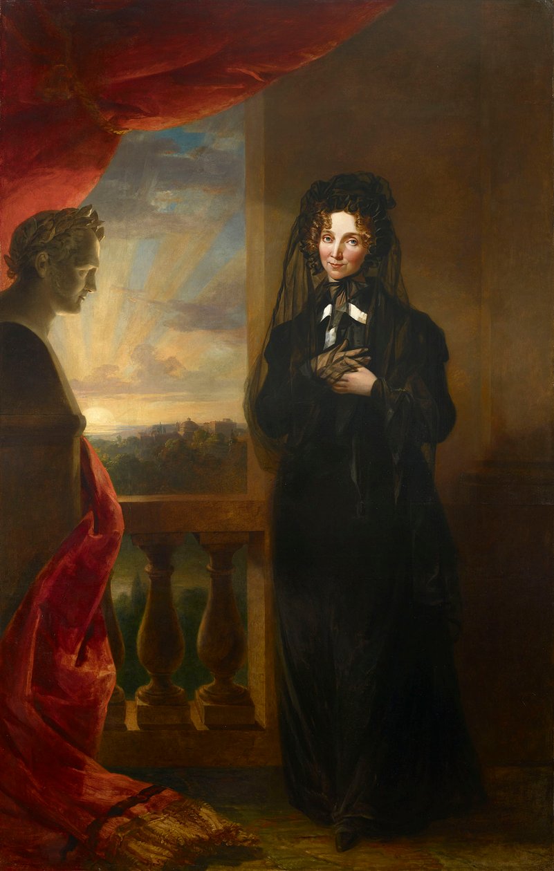 Retrato de la Emperatriz Isabel Alexeievna 1779-1826 en vestido de luto, después de 1825 de George Dawe