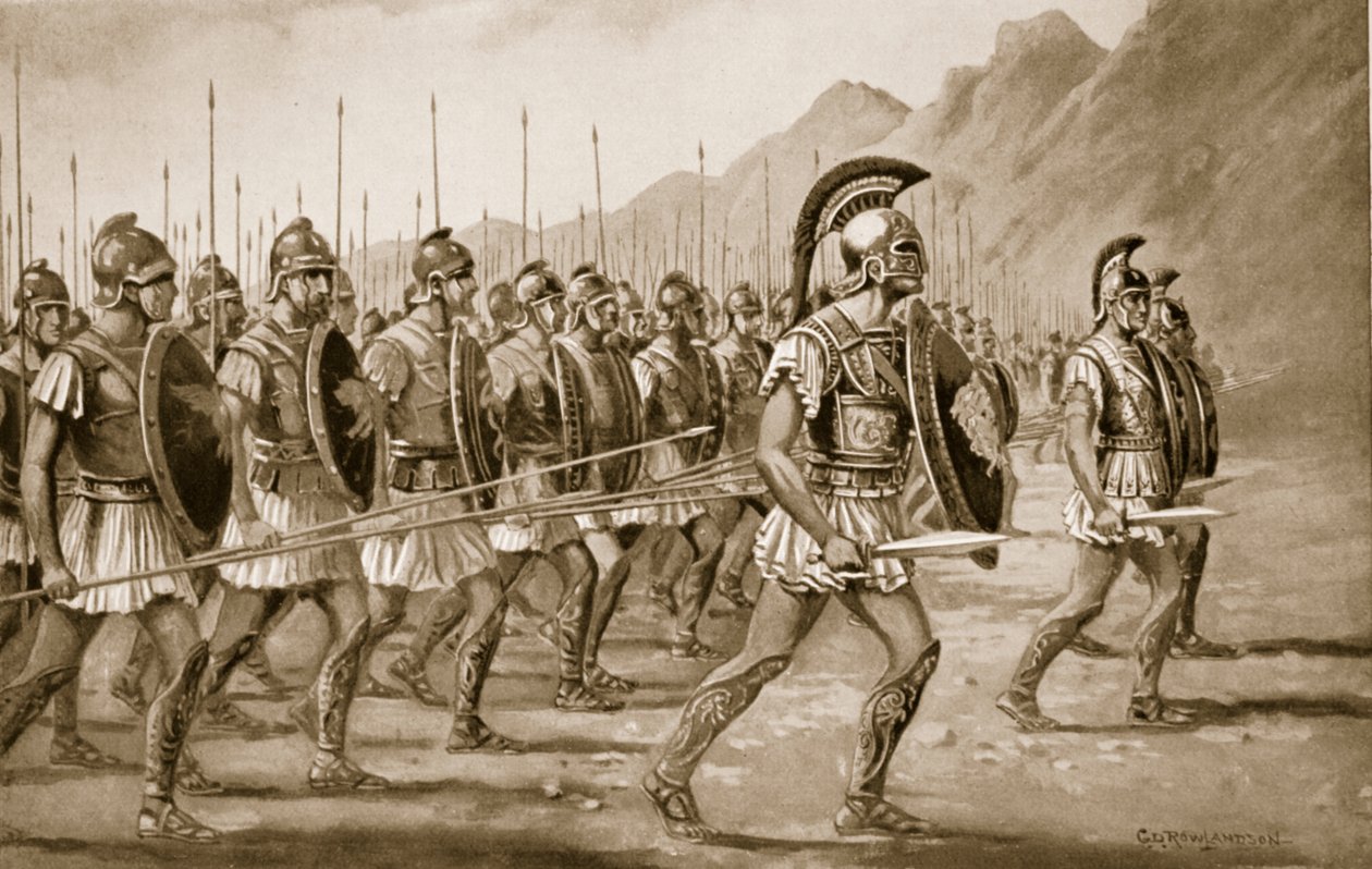 Una falange macedonia, ilustración de 
