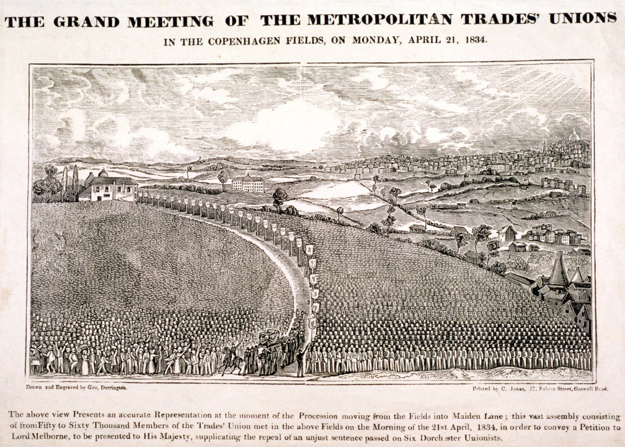 Campos de Copenhague, Islington, Londres, 1834 de George Dorrington