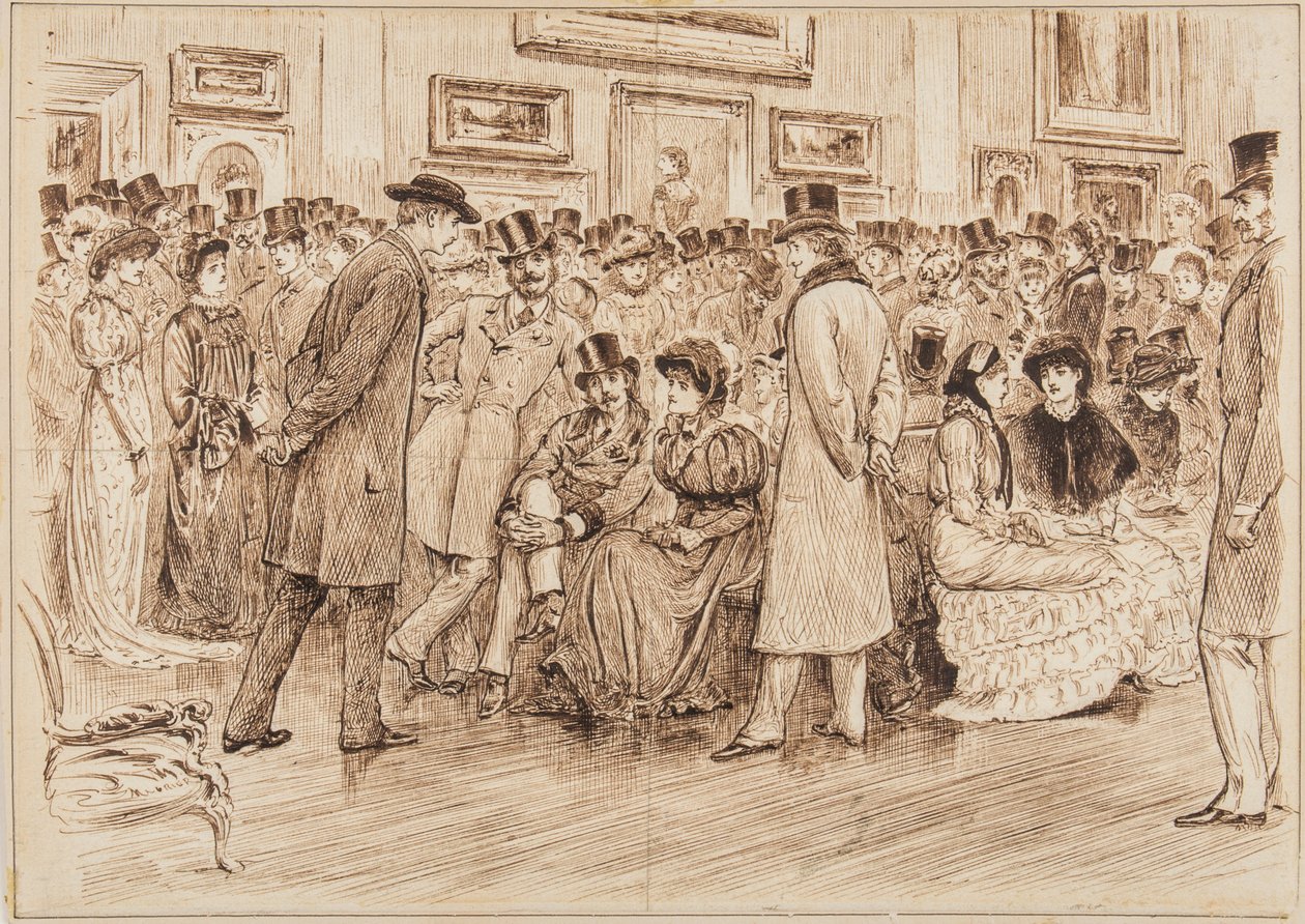 Sr. Fielding, ¿qué piensa de estas imágenes? Esto es Arte, Vista Privada en la Galería Grosvenor de George du Maurier