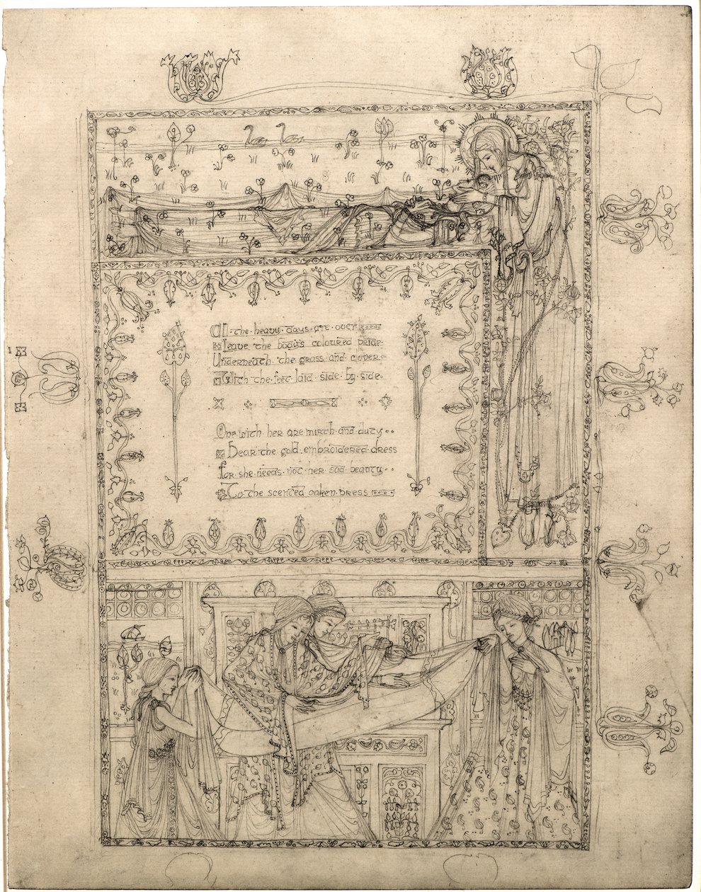 Estudio para una iluminación para "El sueño de un espíritu bendito" de George Dutch Davidson