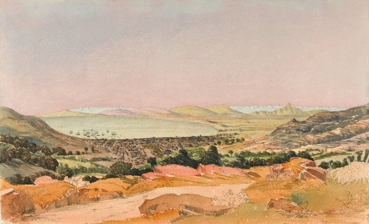 Ciudad del Cabo, c.1862 (acuarela) de George E.L.S. Sanford