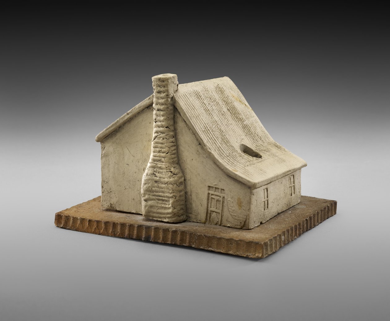 Tintero de cabaña de troncos, c. 1900 de George E. Ohr