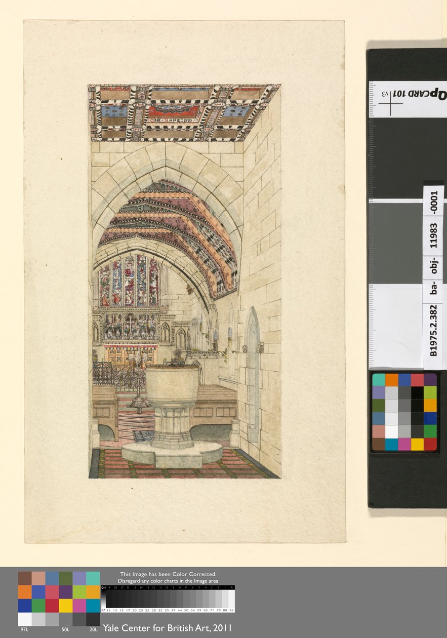 Diseño para la decoración policromática de una iglesia de George Edmund Street