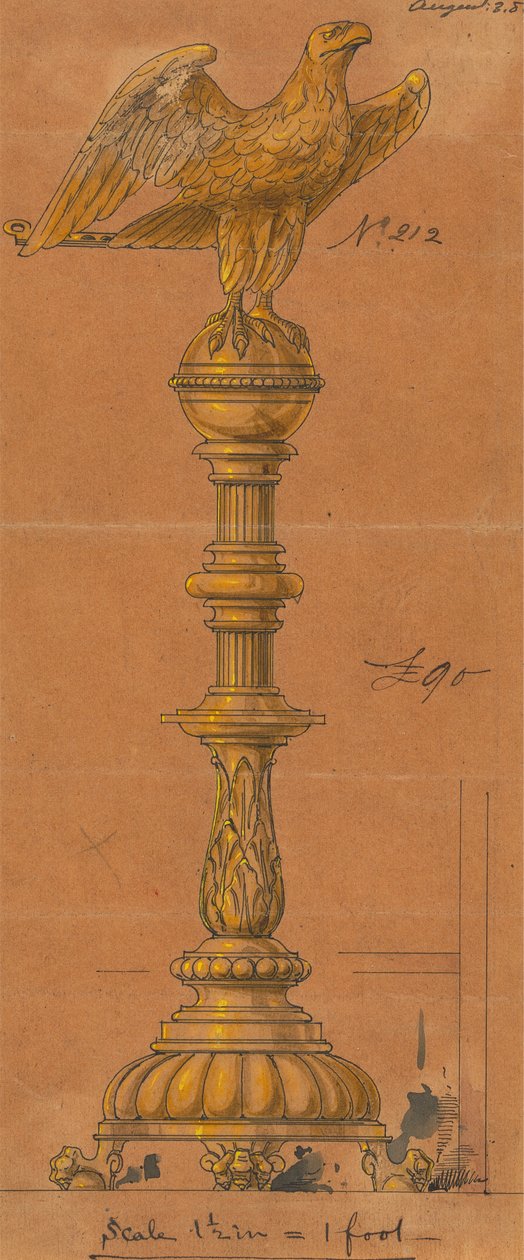 Diseños realizados para Jones y Willis, metalúrgicos y fabricantes de muebles para iglesias de Birmingham y Londres. de George Edmund Street