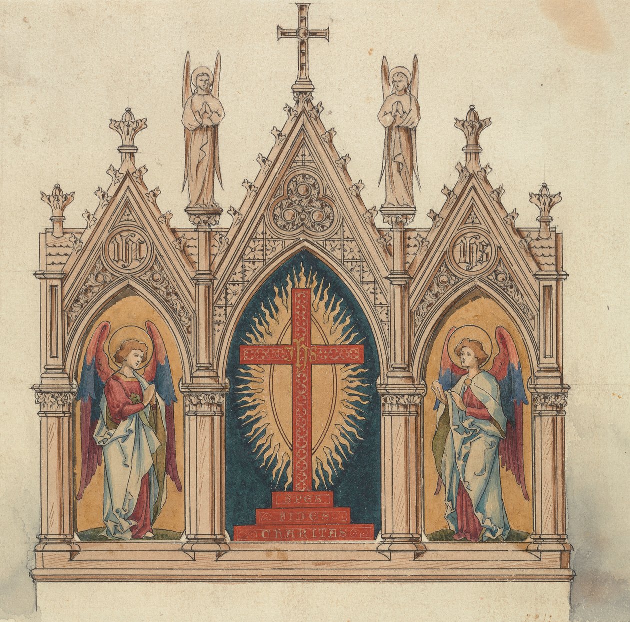 Diseños realizados para Jones y Willis, metalúrgicos y fabricantes de muebles para iglesias de Birmingham y Londres. de George Edmund Street