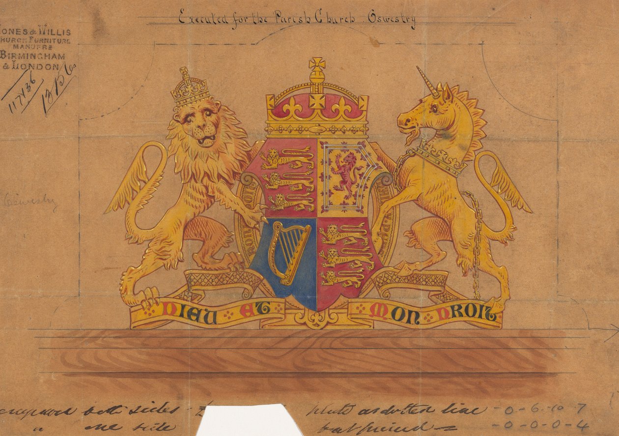 Diseños realizados para Jones y Willis, metalúrgicos y fabricantes de muebles para iglesias de Birmingham y Londres. de George Edmund Street