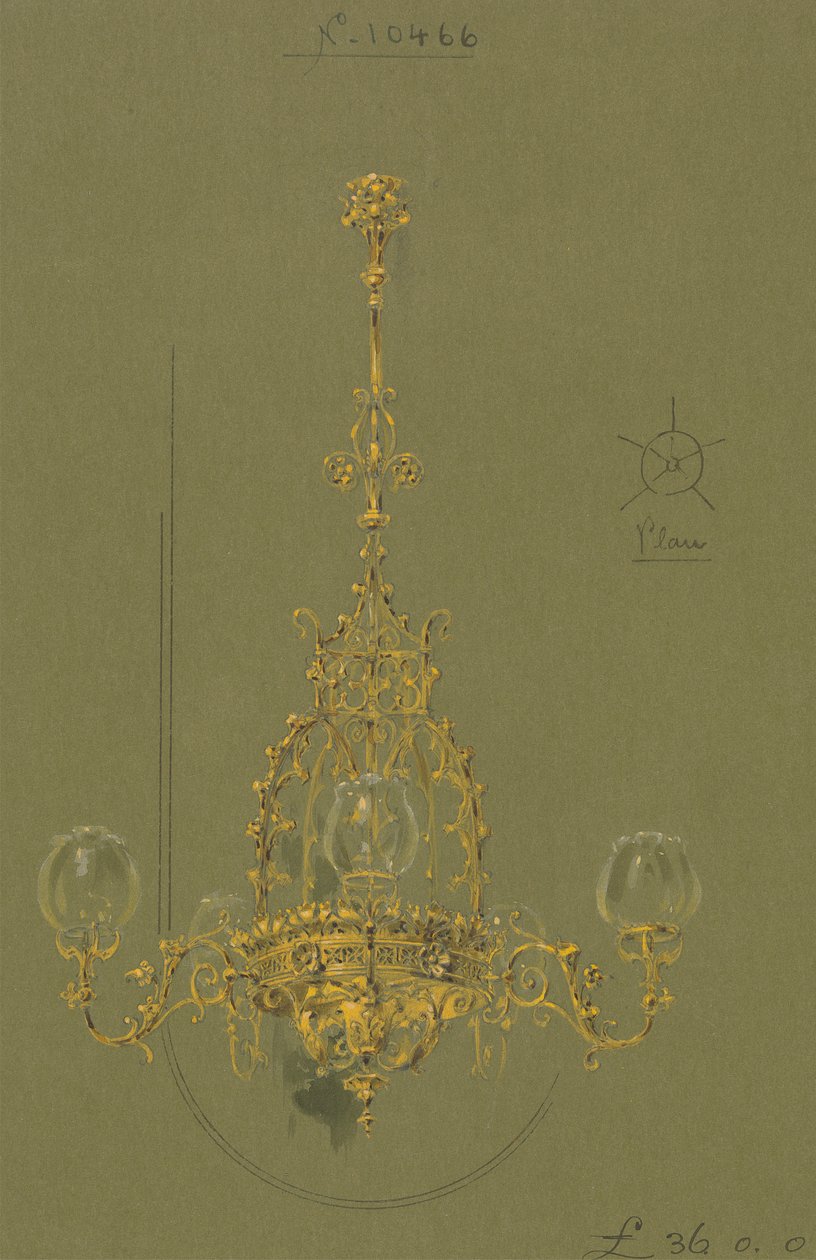 Diseños realizados para Jones y Willis, metalúrgicos y fabricantes de muebles para iglesias de Birmingham y Londres. de George Edmund Street