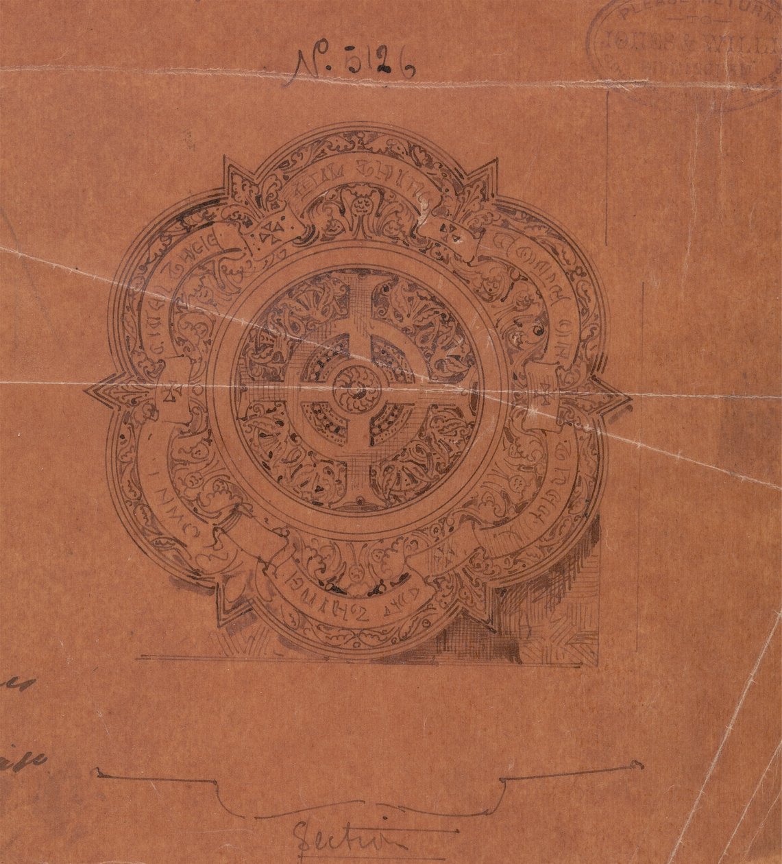 Diseños realizados para Jones y Willis, metalúrgicos y fabricantes de muebles para iglesias de Birmingham y Londres. de George Edmund Street