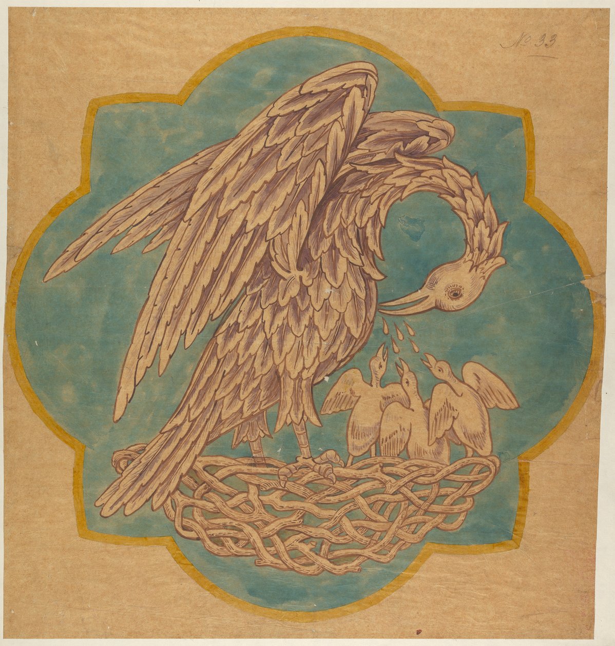 Dibujo para Decoración de Cope o Pared Pintada de George Edmund Street