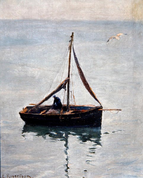 Remendando las Redes, c.1910 de George Edward Robertson