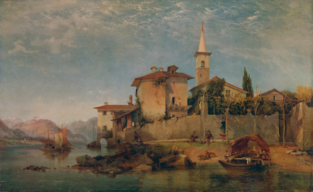 Escena de lago italiano, 1853, 1935 de George Edwards Hering
