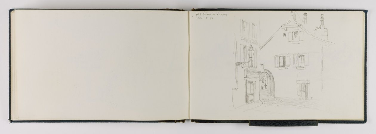 (Cuaderno de bocetos) Calle Vieja de Vevey de George Elbert Burr