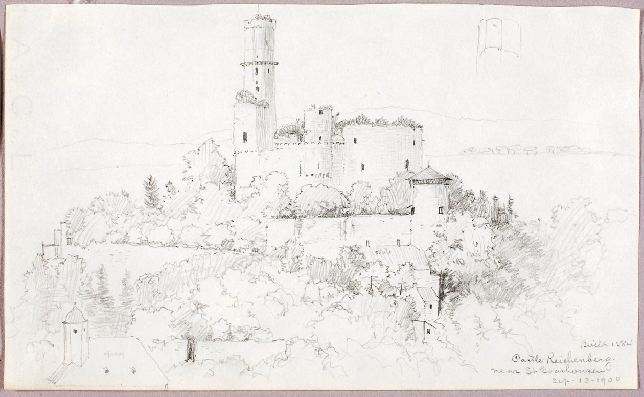 Castillo de Reichenberg, cerca de St. Goarshausen de George Elbert Burr