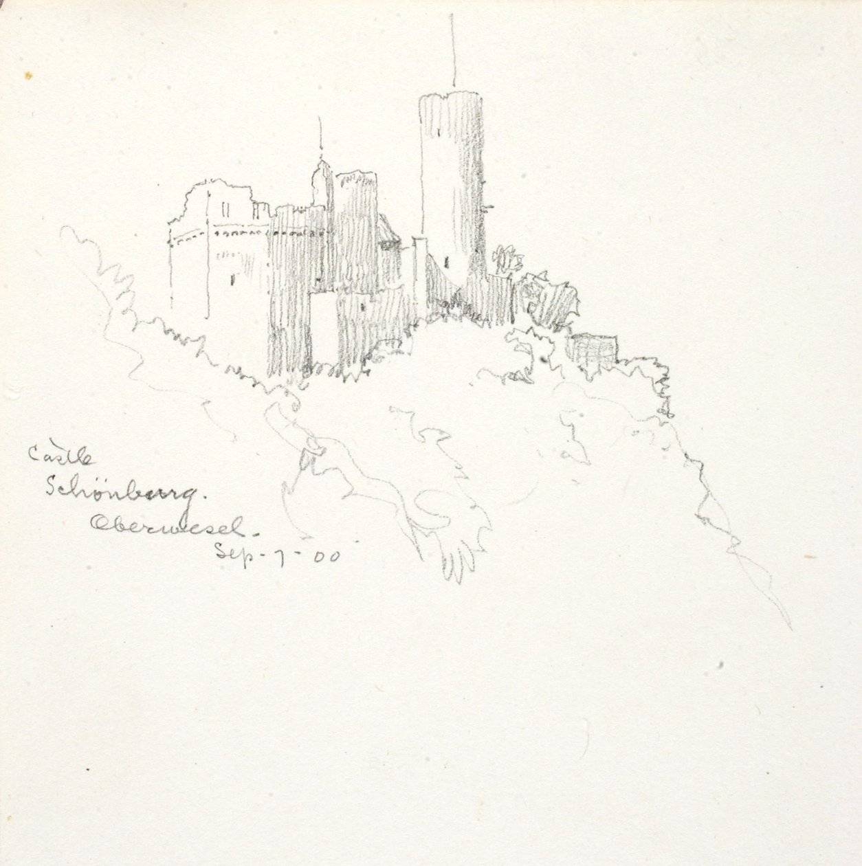 Castillo de Schönburg, Oberwesel de George Elbert Burr