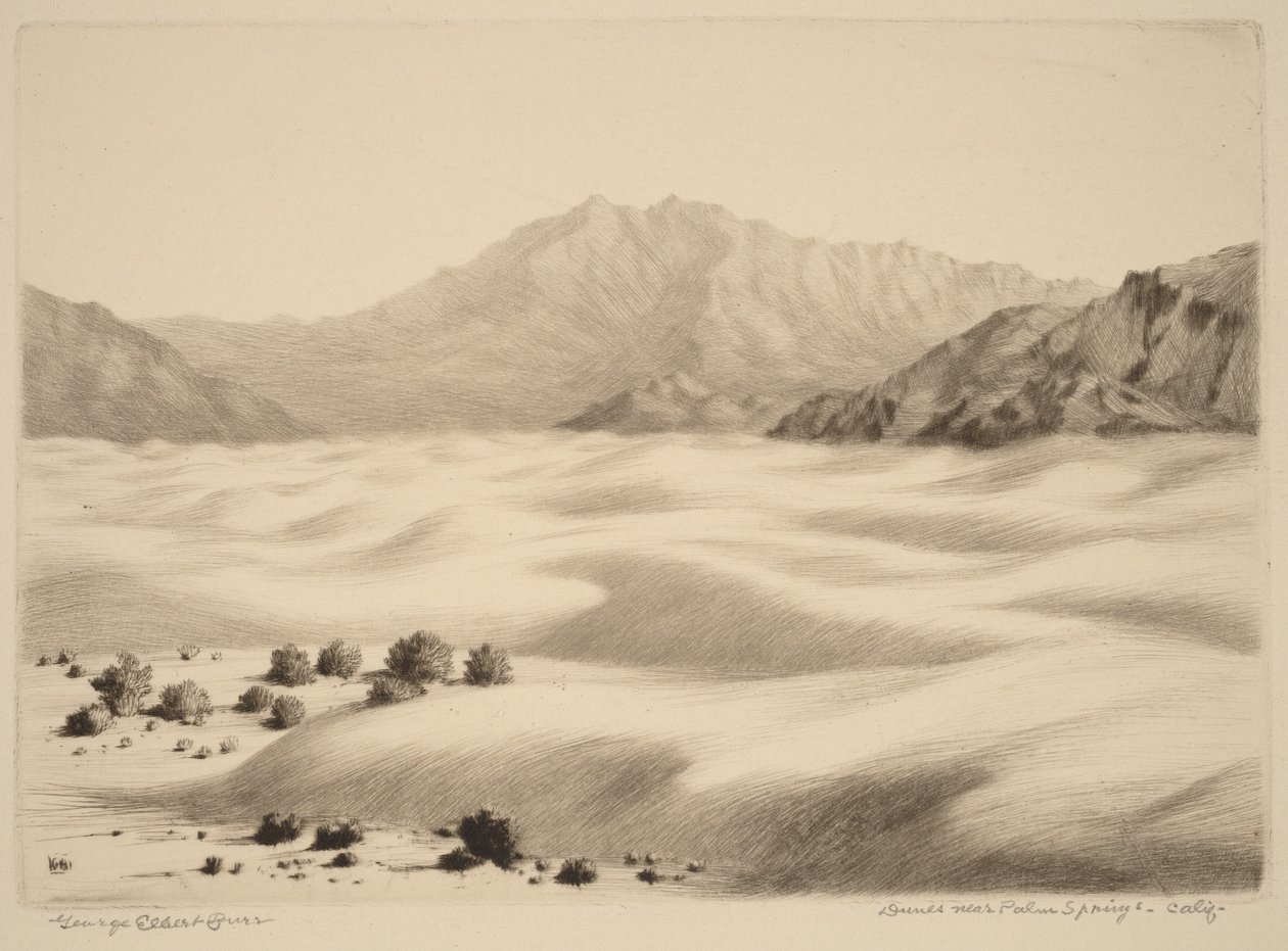 Dunas cerca de Palm Springs, California (n.º 2) de George Elbert Burr