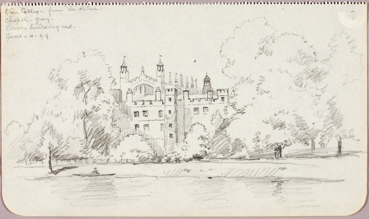 Eton College desde el río de George Elbert Burr